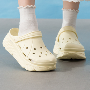 新款 多巴胺洞洞鞋 踩屎感凉鞋 斯凯奇女鞋 泡泡鞋 夏季 拖鞋 外穿沙滩鞋