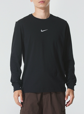 Nike耐克官方黑色长袖T恤冬季新款男装运动套头衫HV1771-010