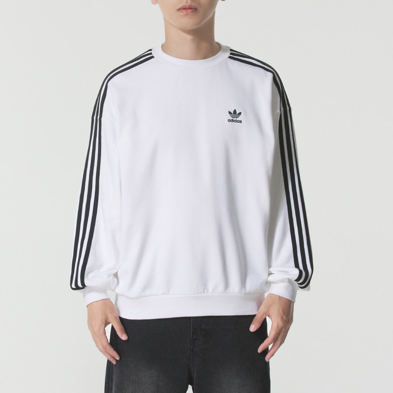 Adidas阿迪三叶草男装2025秋季新款休闲套头衫舒适圆领卫衣KD1834图片