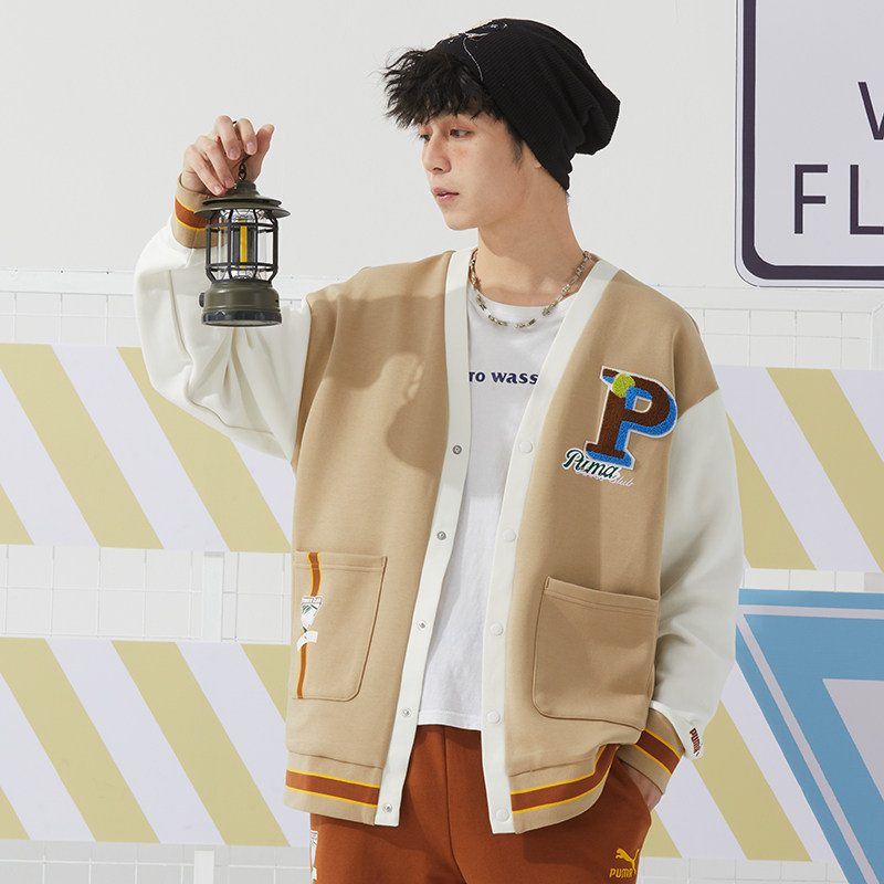 PUMA彪马男女装25冬季情侣装棒球服外套复古宽松日常运动服夹克