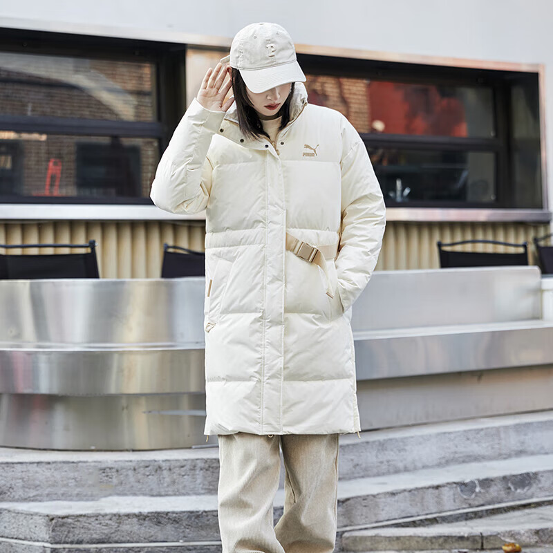 彪马羽绒服女装官方正品冬季新款中长款保暖运动服休闲上衣外套女