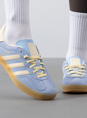 adidas阿迪达斯T头鞋2025春季新款GAZELLE三叶草德训板鞋女JR8029