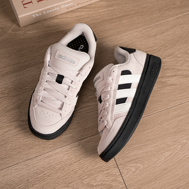 阿迪达斯女鞋粉色休闲鞋2026春季新款低帮厚底板鞋运动鞋HQ7371,运动鞋new,运动休闲鞋,淘宝优惠券,粉丝福利购,淘宝优惠卷