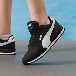 PUMA彪马男鞋女鞋冬季透气运动鞋情侣复古休闲鞋黑色鞋子384857