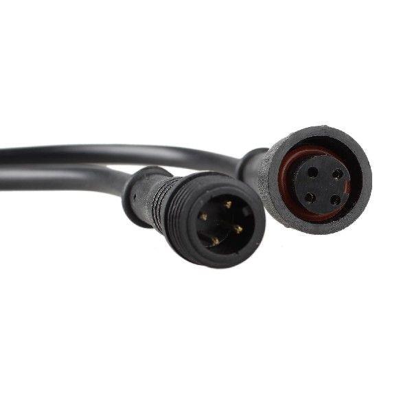 LED Strips 4 Pin Waterproof Power Connector Cable Black