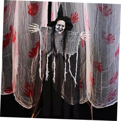 Halloween Movable Hanging Witch Horror Skull Ghost Pendant H