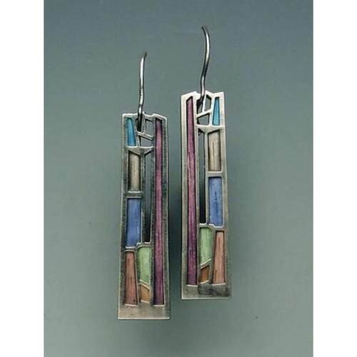 Ancient Vintage Earrings Silver Color Carved Pattern Handmad