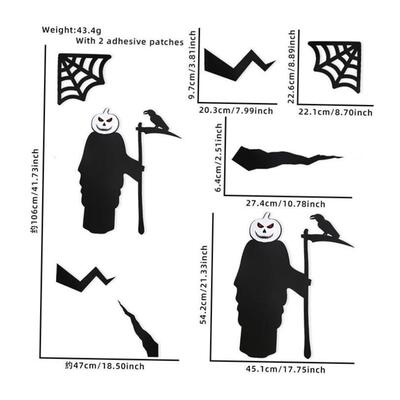 2pcs Halloween horror props felt door stickers wall stickers