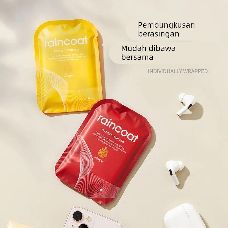 5pcs Portable Thickened Raincoat Travel Outdoor Rainwear Wat