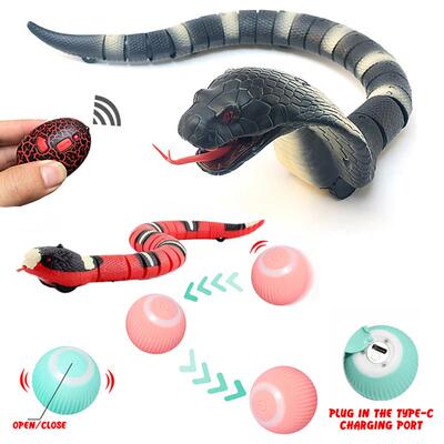 Smart Cat Toys Electric Tease Sensing Snake for Cats Interac