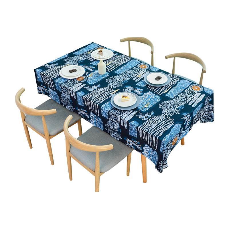 餐桌布 Tablecloth printed cotton linen table cloth rectangle