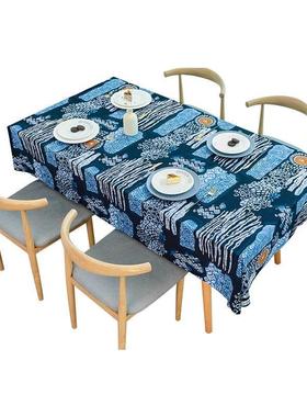 餐桌布 Tablecloth printed cotton linen table cloth rectangle