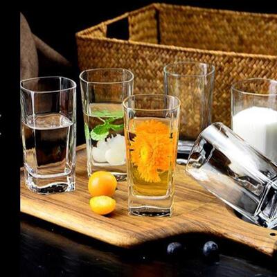 Glass cup set water glass juice beer glass milk drinking