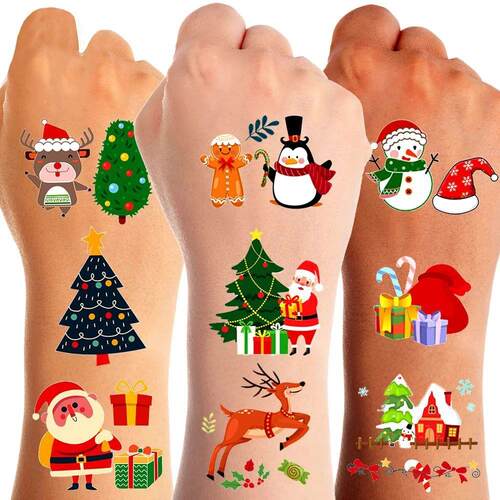 Christmas Temporary Tattoo Santa Claus Kids Tattoo Stickers