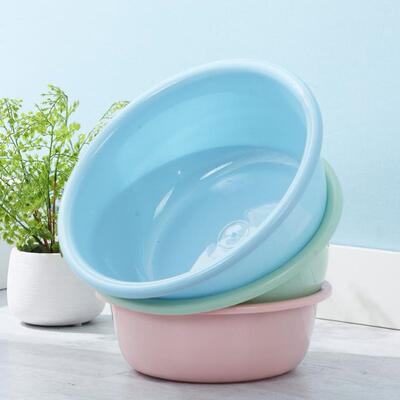 Circular plastic washbasin household laundry basin foot