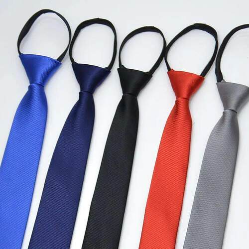 Zipper Necktie For Men Women Tie for Boys Girls Suits 6cm So