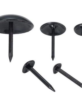 200/100pcs Black Upholstery Nails Round Head Metal Pushpins