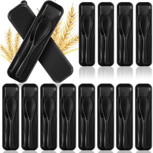 麦秆餐具、刀叉、勺子、餐具