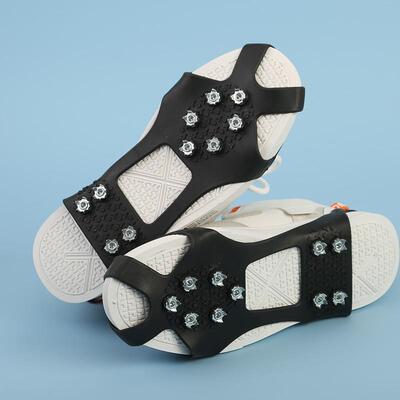 Outdoor mountaineering anti slip ice claw 10 tooth shoe nai