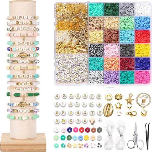 Soft pottery clay beads for Diy Jewelry Making Bracelets