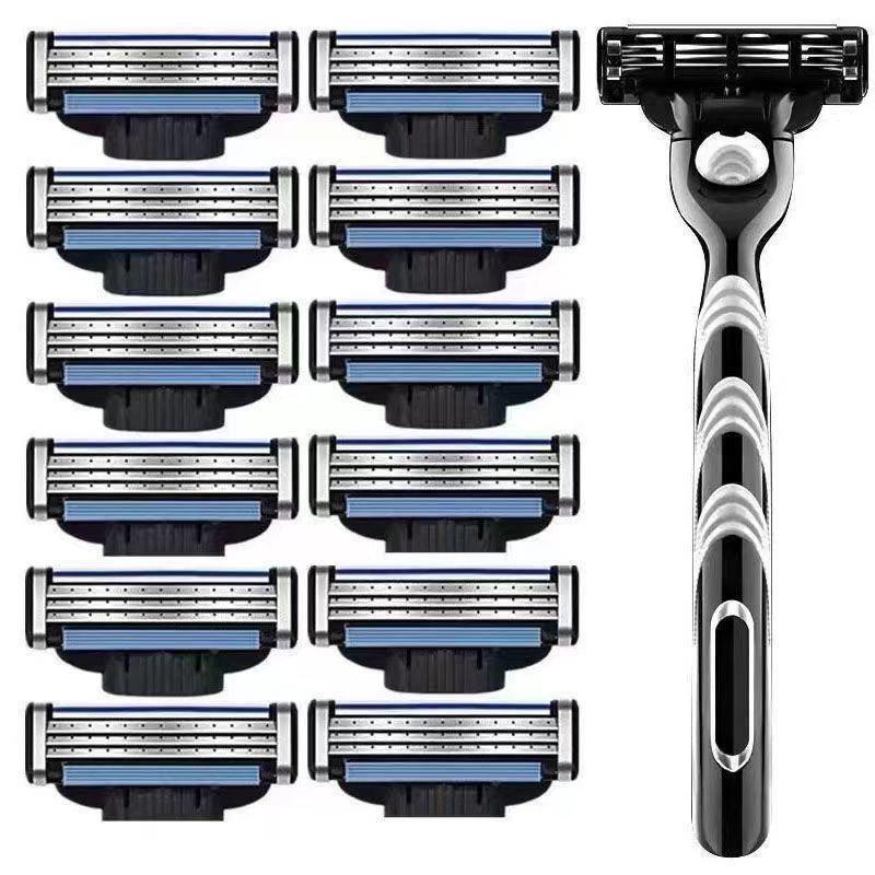 Manual razor razor men&#39;s shaving head five layer bla
