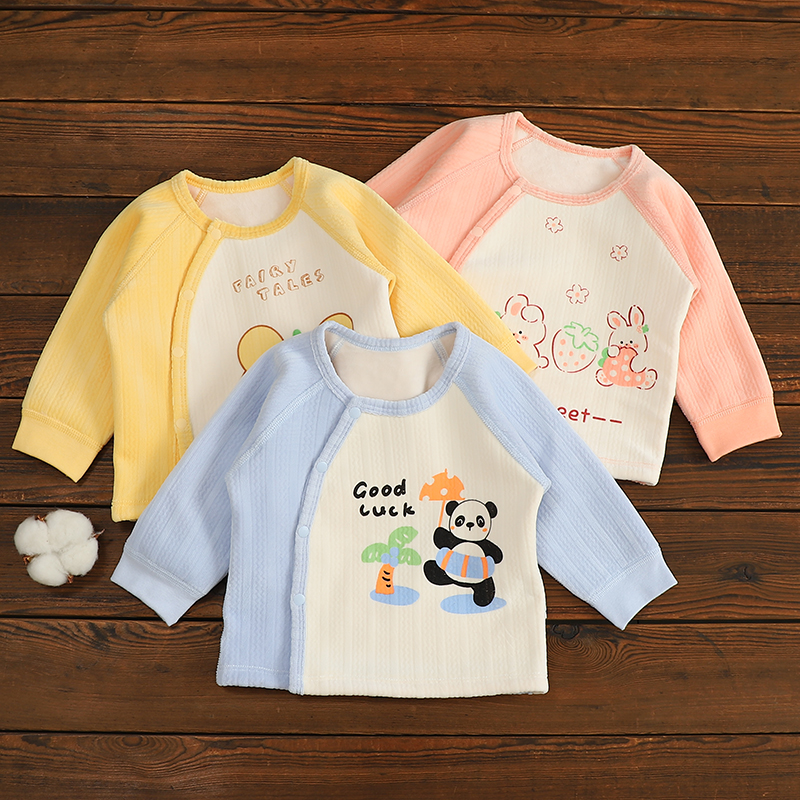 宝宝加绒外套秋冬季保暖内衣