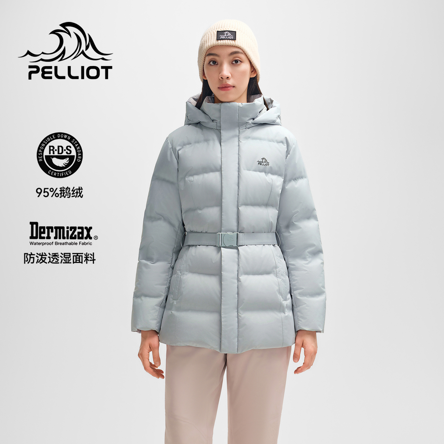 伯希和收腰羽绒服800蓬鹅绒保暖