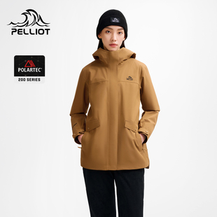 徒步登山服 伯希和户外三合一冲锋衣Polartec200内胆新款 山岩