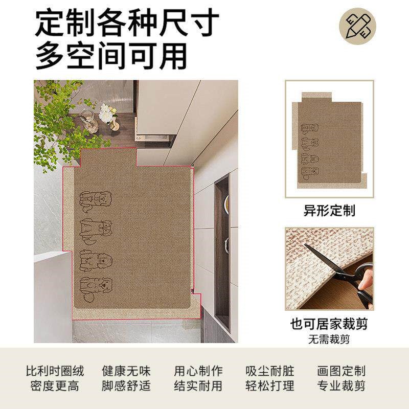 速发入户门地垫2025新款高级感免洗可擦玄关地毯进门口防滑脚垫可