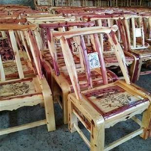 速发香红柏木靠背椅柏木椅子实木椅式老子农村木椅小椅子松木浴室