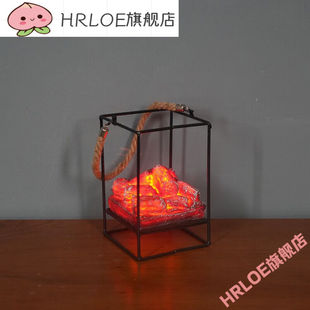 速发米壁格立式墅焰蒂炉灯节庆装饰炭火壁炉灯别火民宿客厅复古创