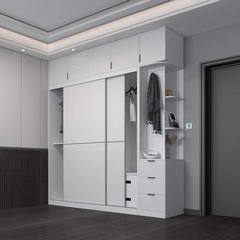 速发卧约新用家款简室滑动实木白色亮面推拉门衣柜橱组合收纳,住宅家具,自由组合衣柜,淘宝优惠券,粉丝福利购,淘宝优惠卷