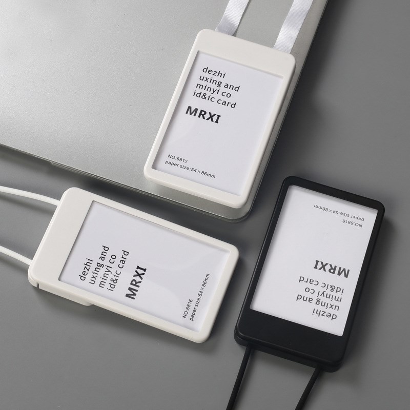 速发套体伸缩挂绳胸牌卡套胸卡套工作牌卡片一厂牌高档硅胶易拉扣