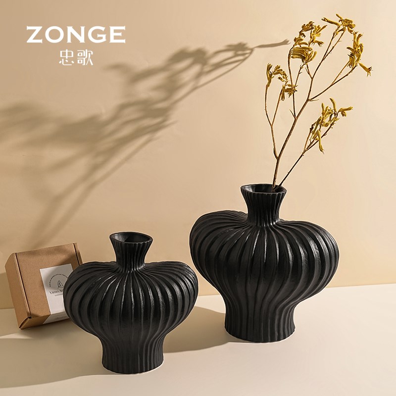 速发景干镇陶瓷花瓶风灯笼果创意摆件德花插玄器家居客厅花关装饰图片