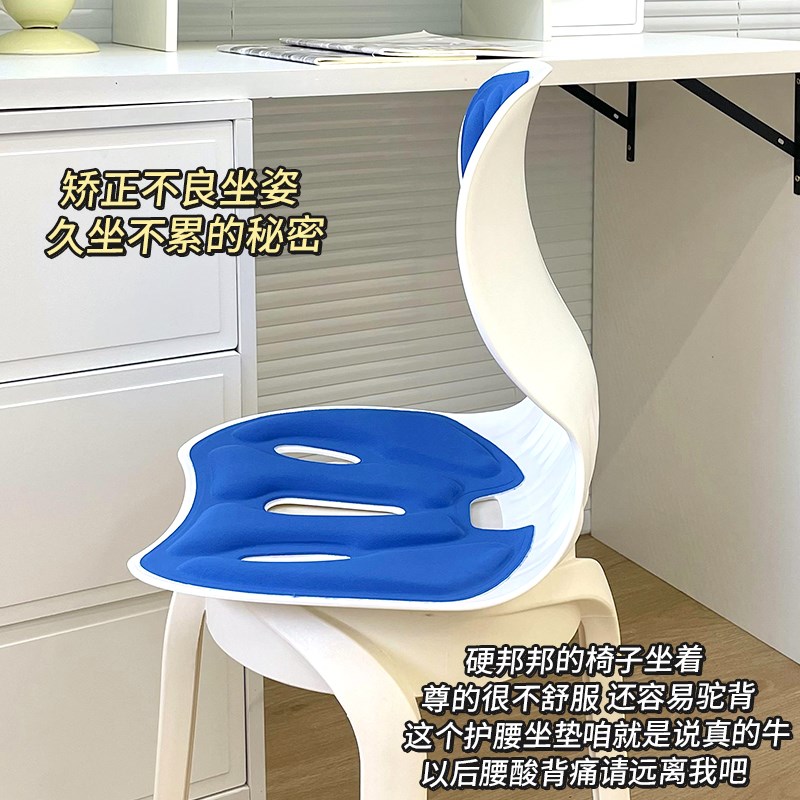 速发宿舍护腰坐垫靠背人体工学腰垫办公室床上座椅子久坐神器椅垫
