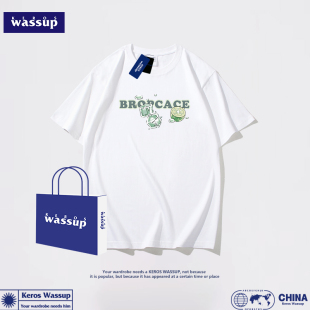 99元 男夏季 6件 重磅潮流短袖 潮牌白色印花体恤情侣打底衫 美式