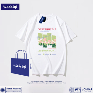 99元 男夏季 6件 重磅潮流短袖 潮牌白色印花体恤情侣打底衫 美式