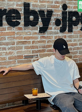 99元6件2024新款白色男装短袖T恤修身胖子服饰痞帅高级感纯棉纯色