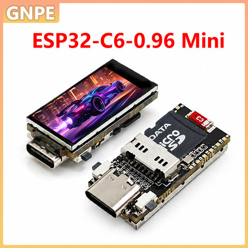 ESP32-C6开发板0.96寸LCD显示屏SD卡槽 LVGL兼容Arduino