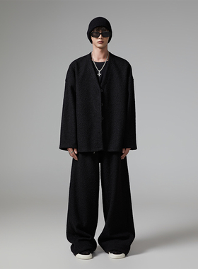 INSOMNIA秋冬季原创设计小众oversize加厚羊羔毛外套毛毛套装男女