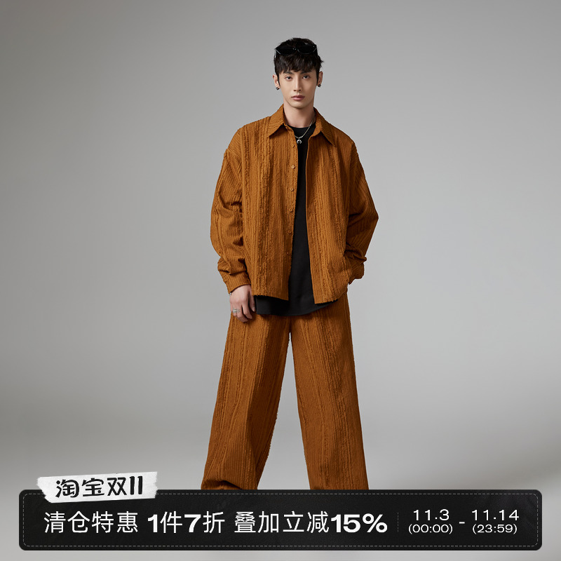 长袖翻领简约设计款衬衫