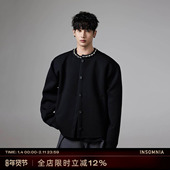 INSOMNIA失眠者小众珍珠点缀小香风短款 宽松简约高级感卫衣外套男