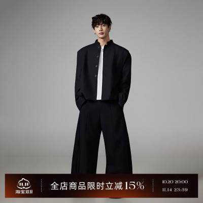 新中式双肩小众设计简约西装外套