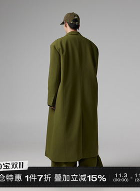 INSOMNIA失眠者【清仓】新款小众设计高级感条纹中长款风衣大衣男