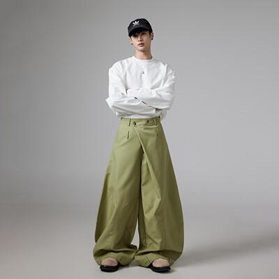 INSOMNIA失眠者宽松弯刀阔腿裤