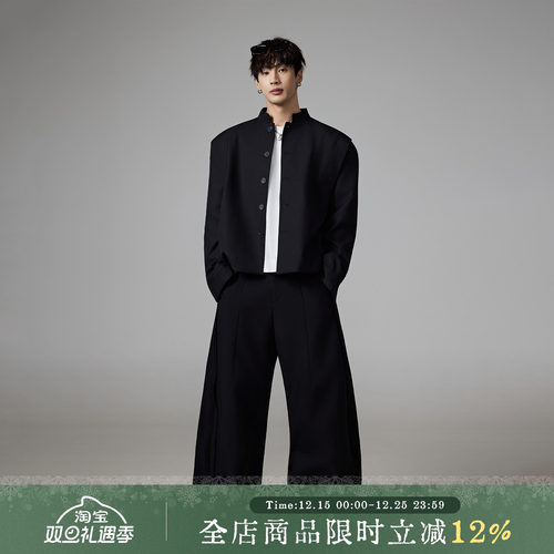 新中式双肩小众设计简约西装外套