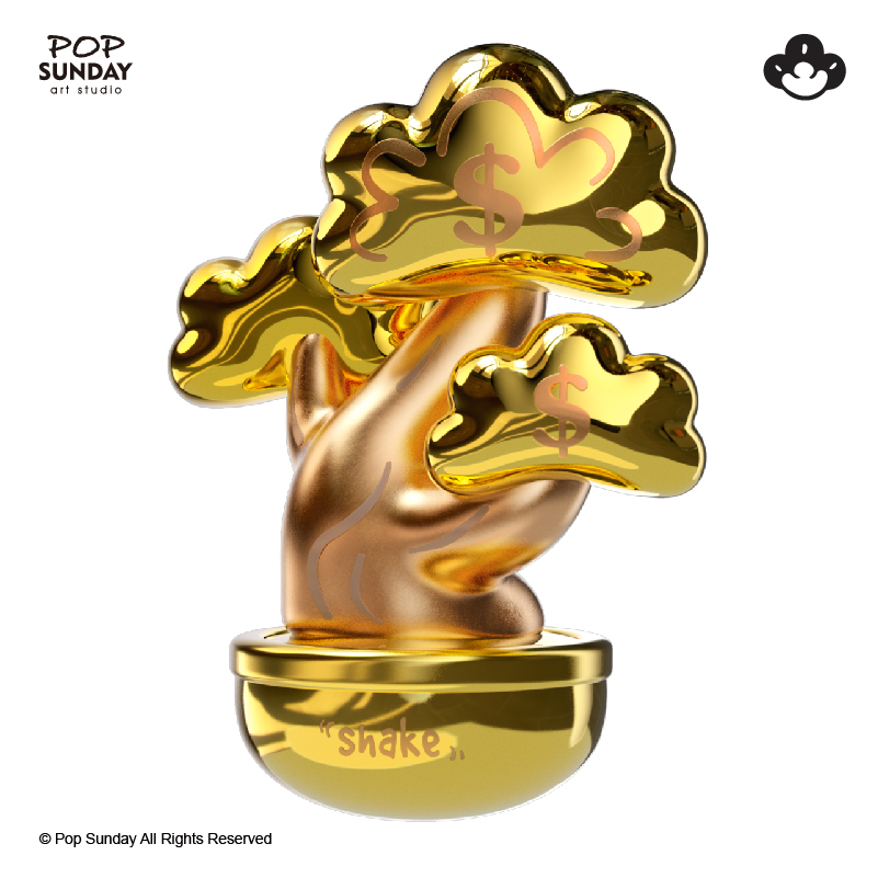 popsunday摇钱树摆件开业礼物