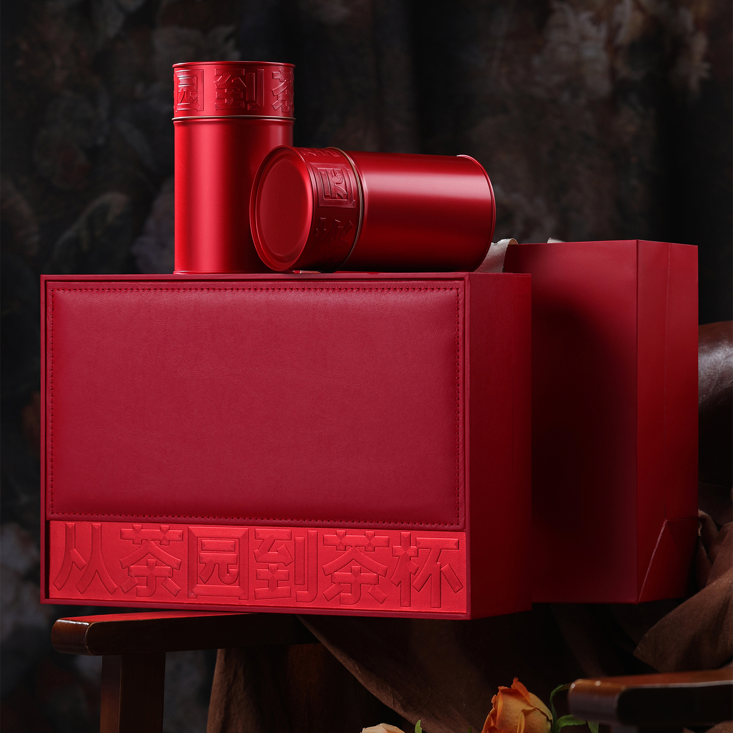 新款高档茶叶包装盒空礼盒装凤凰单枞野生古树茶铁罐半斤装空盒