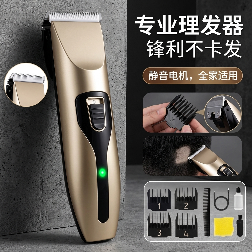 专业电动理发器充电式大功率静音电推剪成人儿童剃头刀