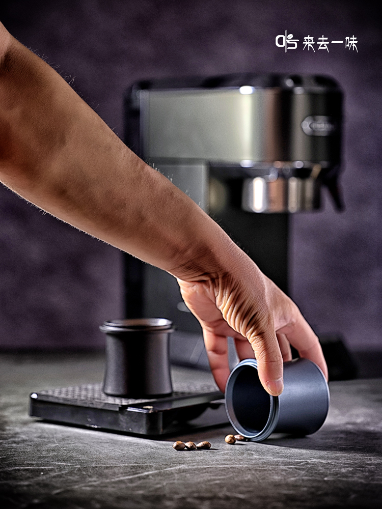 来去一味接粉器意式咖啡机配件接粉杯51/58mm手冲磨豆落粉器称重
